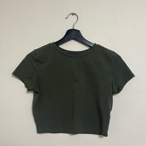 Wild Fable Dark Green Crop Top
